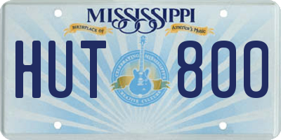 MS license plate HUT800