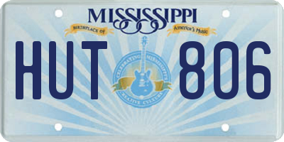 MS license plate HUT806