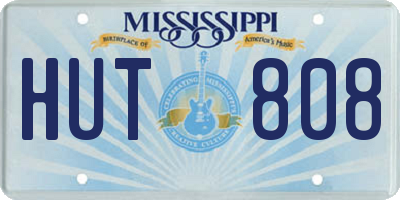 MS license plate HUT808