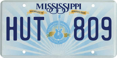 MS license plate HUT809
