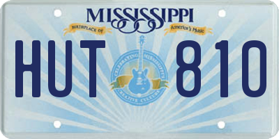 MS license plate HUT810