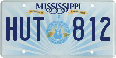 MS license plate HUT812
