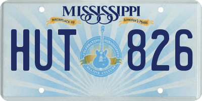 MS license plate HUT826