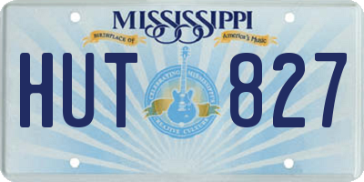 MS license plate HUT827