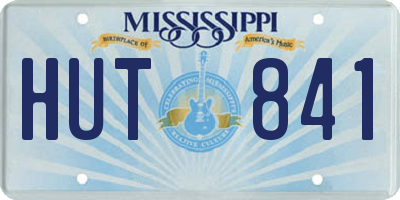 MS license plate HUT841