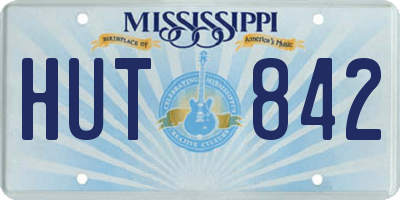 MS license plate HUT842