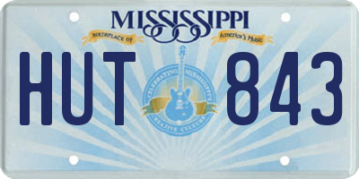 MS license plate HUT843