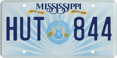 MS license plate HUT844