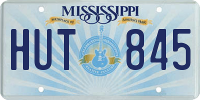 MS license plate HUT845