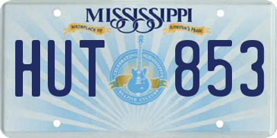 MS license plate HUT853