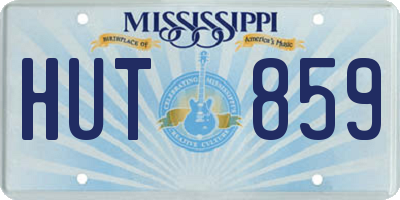 MS license plate HUT859