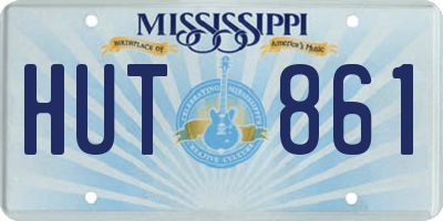 MS license plate HUT861