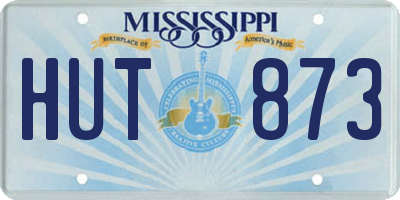 MS license plate HUT873