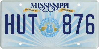 MS license plate HUT876