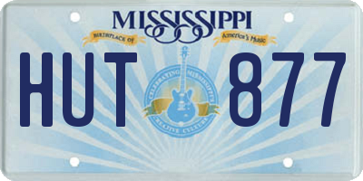 MS license plate HUT877