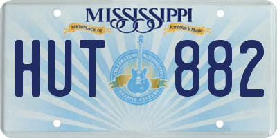 MS license plate HUT882