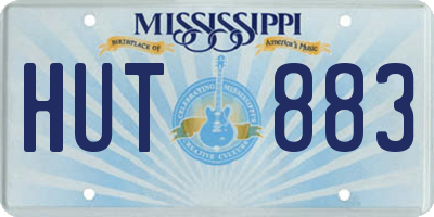 MS license plate HUT883