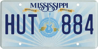 MS license plate HUT884