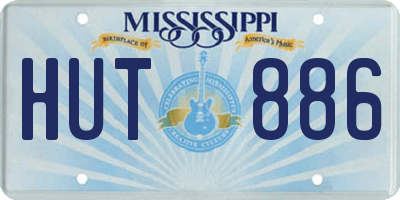 MS license plate HUT886