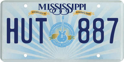 MS license plate HUT887