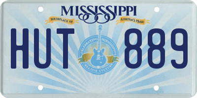 MS license plate HUT889