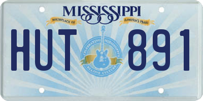 MS license plate HUT891