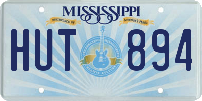 MS license plate HUT894