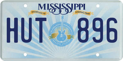 MS license plate HUT896