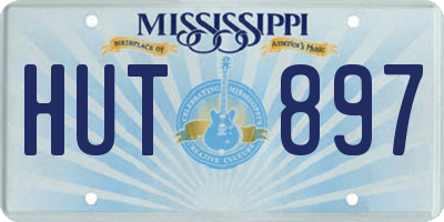 MS license plate HUT897