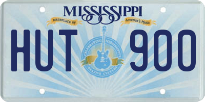 MS license plate HUT900