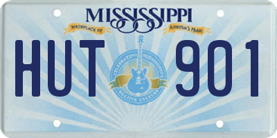 MS license plate HUT901