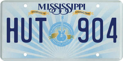 MS license plate HUT904