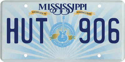 MS license plate HUT906