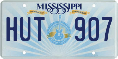 MS license plate HUT907