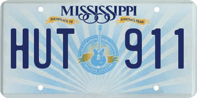 MS license plate HUT911