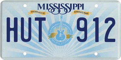 MS license plate HUT912