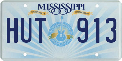 MS license plate HUT913