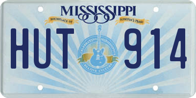 MS license plate HUT914