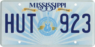 MS license plate HUT923