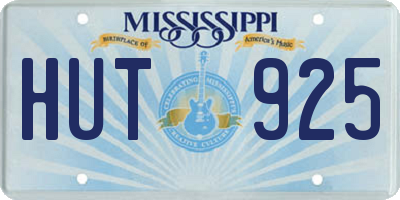 MS license plate HUT925