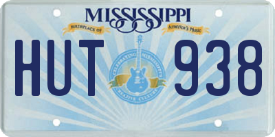 MS license plate HUT938