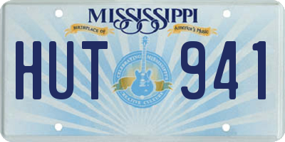 MS license plate HUT941