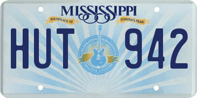 MS license plate HUT942
