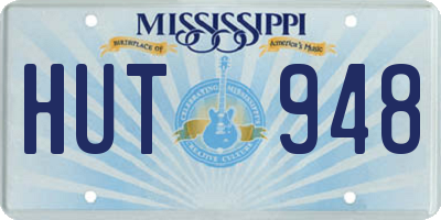 MS license plate HUT948