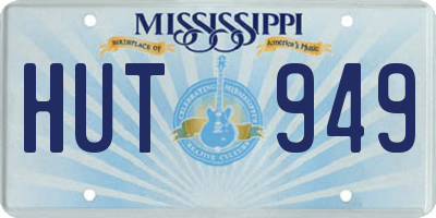 MS license plate HUT949