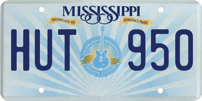 MS license plate HUT950