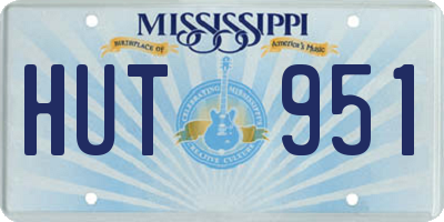 MS license plate HUT951