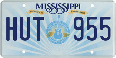 MS license plate HUT955