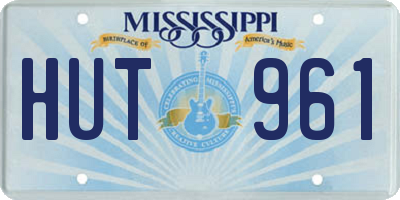 MS license plate HUT961