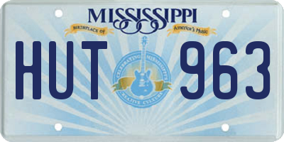 MS license plate HUT963